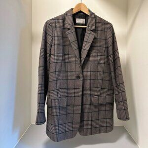 Everlane Plaid Wool Two-button Blazer // Womens 12